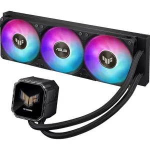 ASUS TUF Gaming LC III 360 ARGB LCD Liquid CPU Cooler, Triple Fans, High Airflow Static Pressure, 2.8 Inch LCD Display