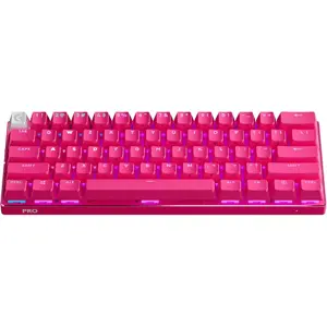 Logitech PRO X 60 Wireless 60% Gaming Keyboard- Optical Switches | Magenta | US International Tactile | 920-011949