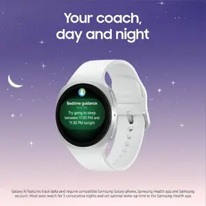 Samsung Galaxy Watch 8 2025 44mm Bluetooth Smartwatch, Cushion Design, Fitness Tracker, Sleep Coaching, Running Coach, Energy Score, Heart Rate Tracking, Graphite