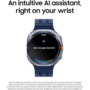 Samsung Galaxy Watch Ultra 47mm Smartwatch, Titanium Casing, Advanced Sleep Coaching, Running Coach, Energy Score, Heart Rate Tracking, GPS, Titanium Blue