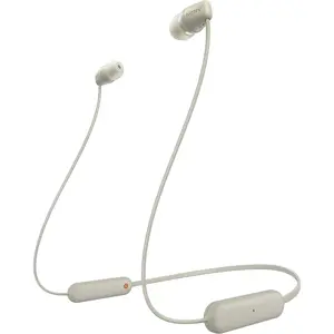 Sony WI-C100 Wireless In-Ear Bluetooth Headphones with Built-in Microphone | Taupe