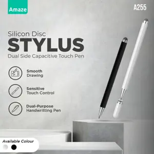 AMAZE Twin-Tip Universal Stylus Pen A255 Black and Silver
