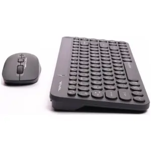 A4Tech FG3200 Air2 Wireless Combo Desktop Set, QuietKey Keyboard & Air Mouse, Grey