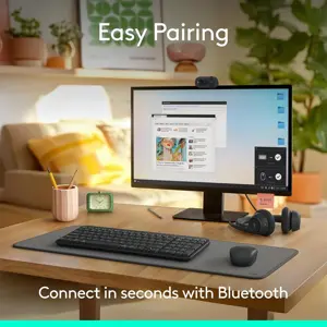 Logitech MK250 Compact Bluetooth Wireless Combo 920-013559, Smooth Optical Tracking 1000DPI, 10m Range, 12-Month Battery Life, Graphite