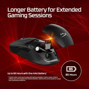HyperX Pulsefire Fuse Wireless Gaming Mouse 12000 DPI RGB Lighting Black 75g A1KY6AA