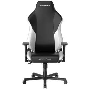 DXRacer Drifting Series Gaming Chair, Racing Style, Cooling Gel Headrest, Lumbar Pillow, 3D Armrests, 90-135 Degree Recline, EPU Leatherette, Black White, Regular / L