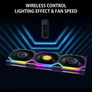 Lian Li 120mm UNI FAN SL Wireless LCD ARGB Case Fan (Black, 3-Pack) 12SLLCD1W3B | Free Shipping