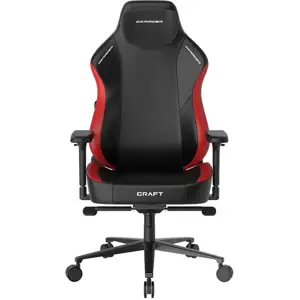 Dxracer CRAFT Series Cloud Comfort Gaming Chair, CloudSense Layered Sponge, Zero-Pressure Headrest, 2D Lumbar Support, 4D Armrests, 15° Rocking, Black Red, Plus/XL - Free Shipping