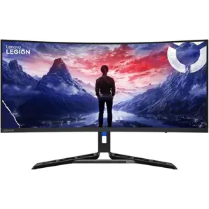 Lenovo Legion R34w-30 Gaming Monitor, 34-inch VA Curved, 3440 x 1440 WQHD, 180Hz, 0.5ms MPRT, AMD FreeSync Premium, HDR10, 1500R, 2x3W Speakers, Black