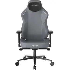 Dxracer CRAFT Series Cloud Comfort Gaming Chair, CloudSense Layered Sponge, Zero-Pressure Headrest, 2D Lumbar Support, 4D Armrests, 15° Rocking, Grey, Plus/XL - Free Shipping