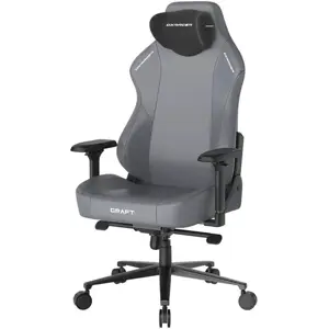 Dxracer CRAFT Series Cloud Comfort Gaming Chair, CloudSense Layered Sponge, Zero-Pressure Headrest, 2D Lumbar Support, 4D Armrests, 15° Rocking, Grey, Plus/XL - Free Shipping
