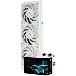 Thermalright Wonder Vision 360 UB ARGB White Liquid CPU Cooler – 6.67" 3D Curved AMOLED Screen, 2K 60Hz Display, Triple 2150RPM Fans, Intel LGA1851/1700, AMD AM4/AM5