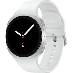 Samsung Galaxy Watch 8 2025 40mm Bluetooth Smartwatch, Cushion Design, Fitness Tracker, Sleep Coaching, Running Coach, Energy Score, Heart Rate Tracking, Silver