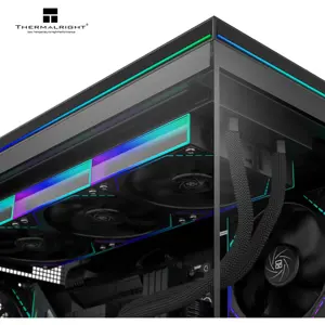 Thermalright TL-M10 Mid-Tower mATX PC Case, Tempered Glass Front and Side, ABS and SPCC, 4x ARGB Fans Pre-Installed, Up to 360mm Radiator, USB 3.0x2 and Type-C, Audio Mic, GPU Length Limit 360mm, Black