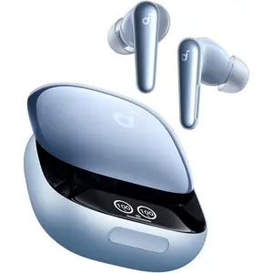 Anker Soundcore Liberty 4 Pro Wireless Earbuds, Noise Cancellation, 7 Sensors, 2x Faster Charging, 9 Microphones, AI, Blue