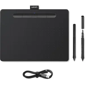 Wacom Intuos CTL-6100WLK-N Graphics Tablet, 8 Inch, 216 x 135 mm Active Area, 4096 Pressure Levels, 4 Customisable Keys, Bluetooth, Ambidextrous Design