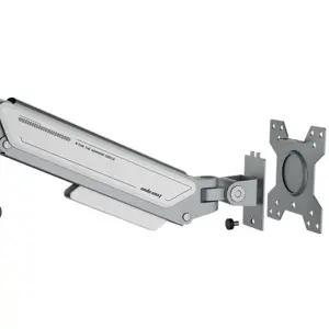 AndaSeat STEALTH II A6D Ergonomic Single Monitor Arm, Silver White, AD-W-A6D-1S-FW, Gas Spring With Adjustable Stiffness