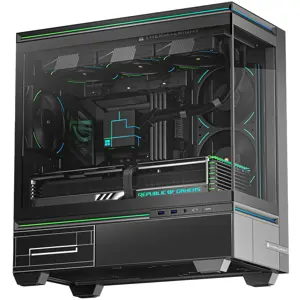 Thermalright TL-M10 Mid-Tower mATX PC Case, Tempered Glass Front and Side, ABS and SPCC, 4x ARGB Fans Pre-Installed, Up to 360mm Radiator, USB 3.0x2 and Type-C, Audio Mic, GPU Length Limit 360mm, Black