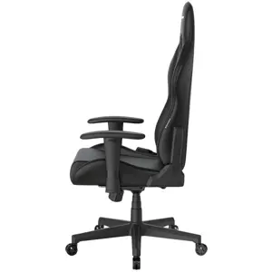 DXRacer Prince Series Gaming Chair, Racing Style, Cooling Gel Headrest, Lumbar Support, 2D Armrest, 90-135 Degree Recline, PVC Leather, Black