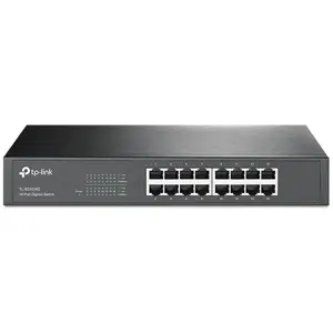 TP-Link TL-SG1016D 16-Port Gigabit Desktop and Rackmount Switch, 16 10/100/1000Mbps RJ45 Ports, 32Gbps Switching Capacity, 23.8Mpps Packet Forwarding Rate