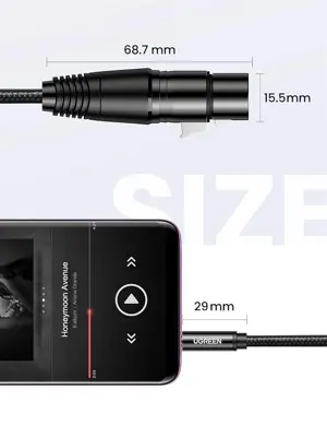 UGREEN 3.5mm To XLR Male To XLR Female Microphone Cable, 2 Meter, 20244
