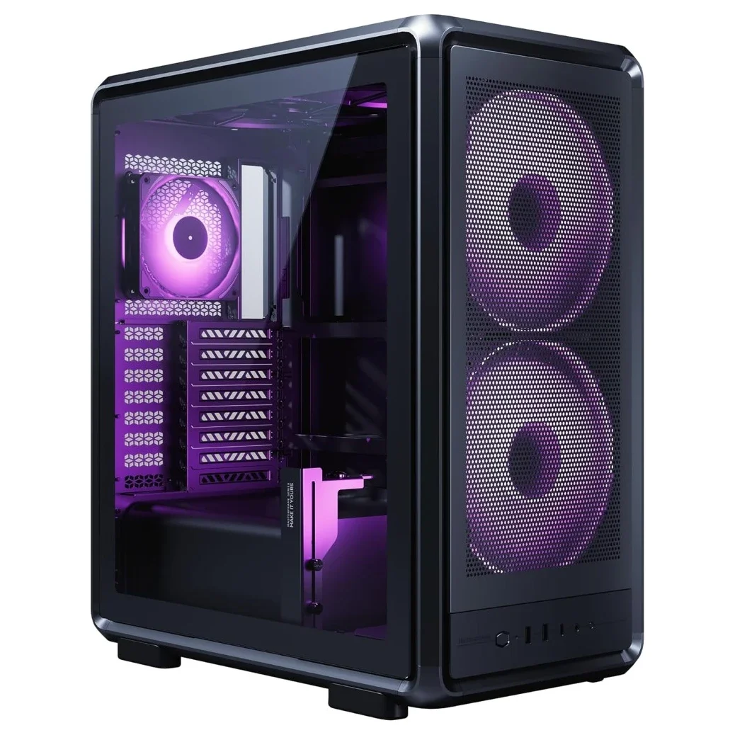 Cooler Master MasterFrame 500 Mesh ARGB ATX Mid Tower PC Case Premium Aluminum Dual 200mm ARGB