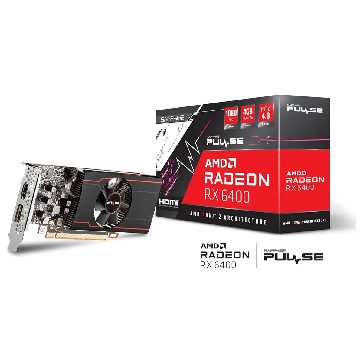 Sapphire PULSE AMD Radeon RX 6400 Graphics Card - 4GB GDDR6