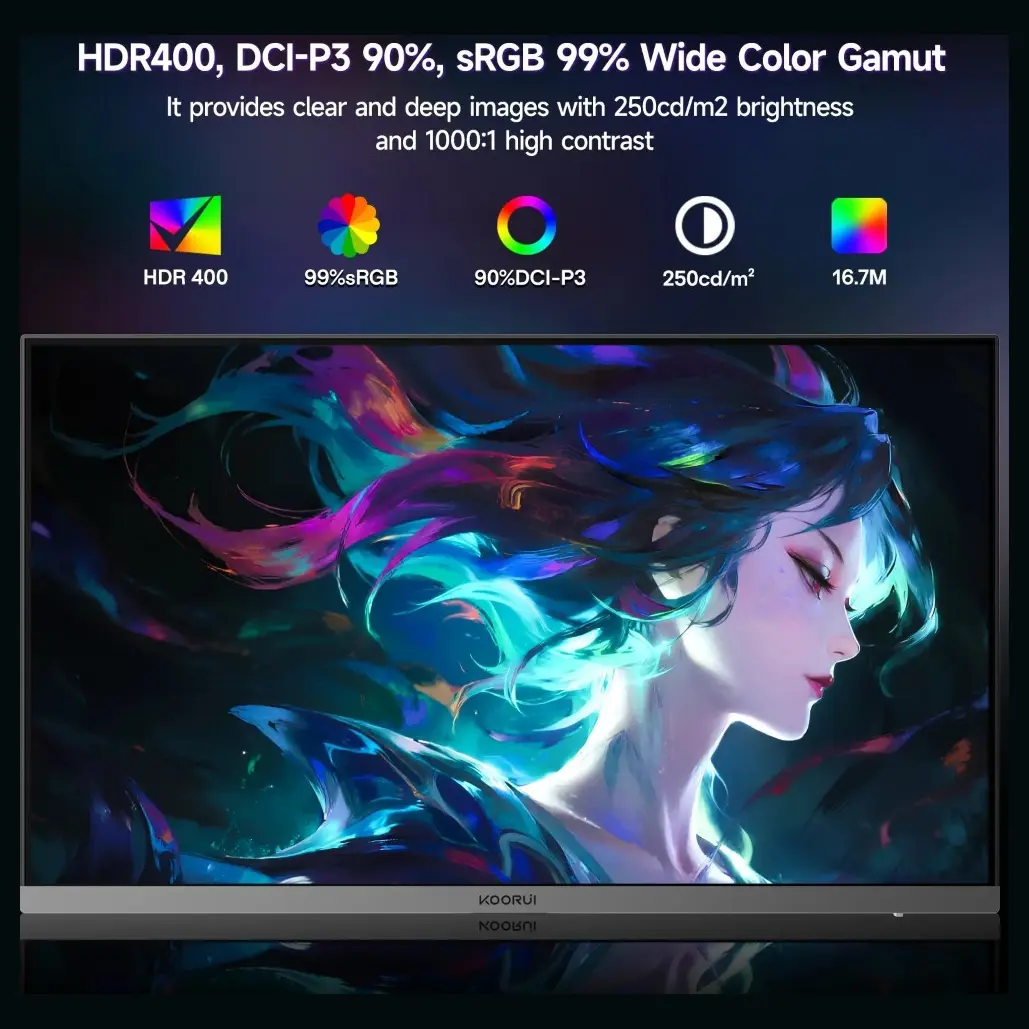 KOORUI G2511X Gaming Monitor, 24.5 FHD 1080p IPS, 240Hz, 1ms