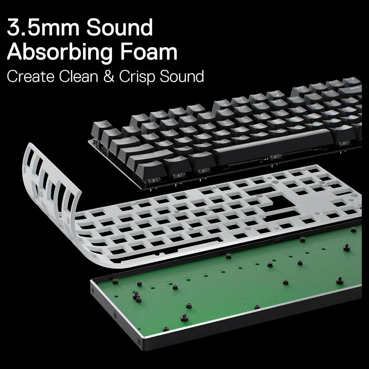 Redragon DHARMA TKL K660 RGB Wired Gaming Keyboard, 80% 87 Keys Mechanical Keyboard, Aluminum Base, Hot-Swap Socket, Noise Absorbing Foams, Quiet Linear Red Switch