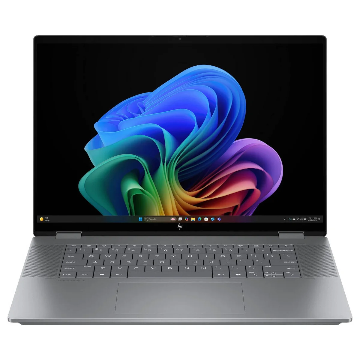HP OmniBook X Flip 16-BE0003DX Laptop, AMD Ryzen 5 220 Up to 4.9GHz, AMD Radeon 740M, 8GB LPDDR5-6400MT/s RAM, 512GB PCIe Gen4 NVMe M.2 SSD, 16" WUXGA IPS 2K TouchScreen, Windows 11 Home, Meteor Silver
