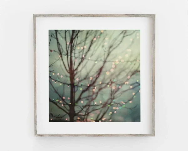 Teal Holiday Lights by Tim Burton