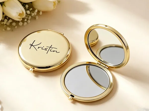 Engraved Pocket Makeup Mirror