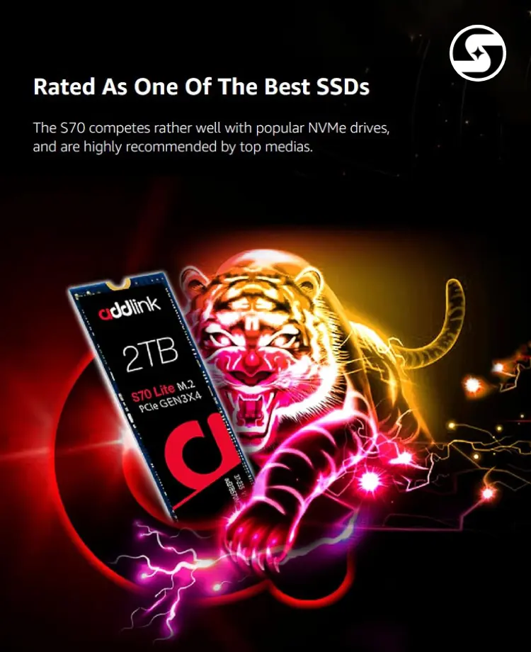 addlink S70 Lite 2TB NVMe Gen3x4 M.2 SSD | Starship Computers
