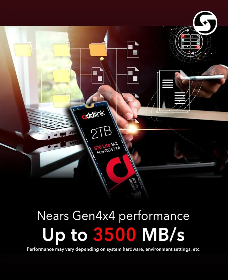 addlink S70 Lite 2TB NVMe Gen3x4 M.2 SSD | Starship Computers