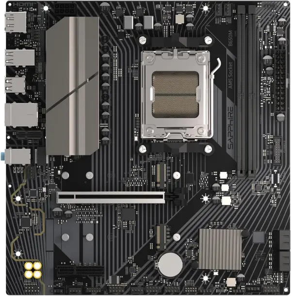 Sapphire B650M-E — AMD AM5 | B650 Chipset | Micro-ATX | DDR5 | PCIe 5.0 M.2 | WiFi 6 | Ryzen 7000/8000/9000