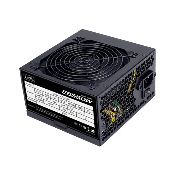 Ease EB550 550W 80 Plus Bronze Power Supply | Active PFC, 120mm Silent Hydraulic Fan & Black Flat Ribbon Cables