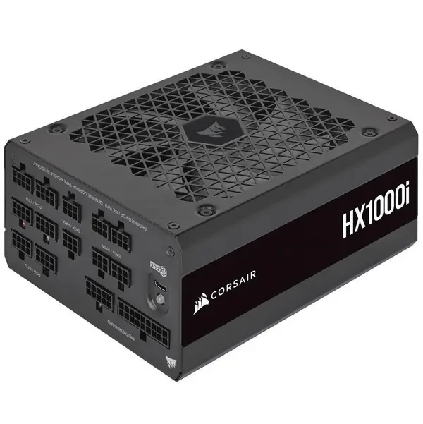 CORSAIR HX1000i 1000W Fully Modular 80 PLUS Platinum Digital Power Supply (UK Plug) | ATX 3.1 & PCIe 5.1 Ready, Native 12V-2x6 GPU Cable, iCUE Digital Control, Zero RPM Mode & 100% Japanese Capacitors