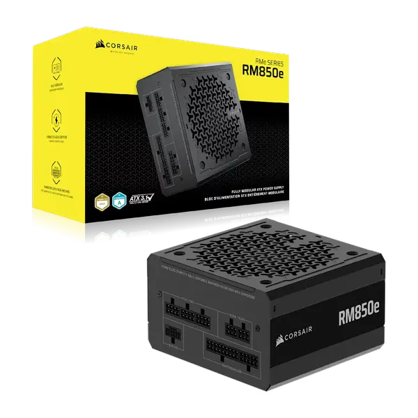 Corsair RM850e Fully Modular Low-Noise ATX PSU (UK) - 850W, 80 PLUS Gold