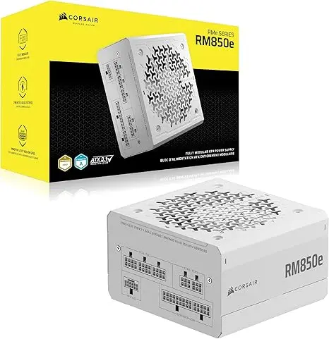 Corsair RM850e Fully Modular ATX PSU - White (UK), 850W, 80 PLUS Gold