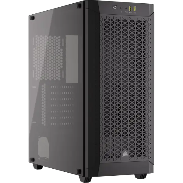 CORSAIR 480T RGB Airflow Tempered Glass Mid-Tower PC Case (Black) | High-Airflow Perforated Steel Front Panel, 3x Pre-Installed AR120 ARGB PWM Fans & Tool-Free Tempered Glass Window