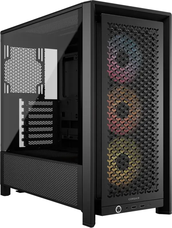CORSAIR FRAME 4000D RS ARGB Modular Mid-Tower PC Case (Black) | FRAME Modular Case System, InfiniRail™ Fan Mounting, 3x Pre-Installed RS120 ARGB PWM Fans & Back-Connect (BTF) Motherboard Support