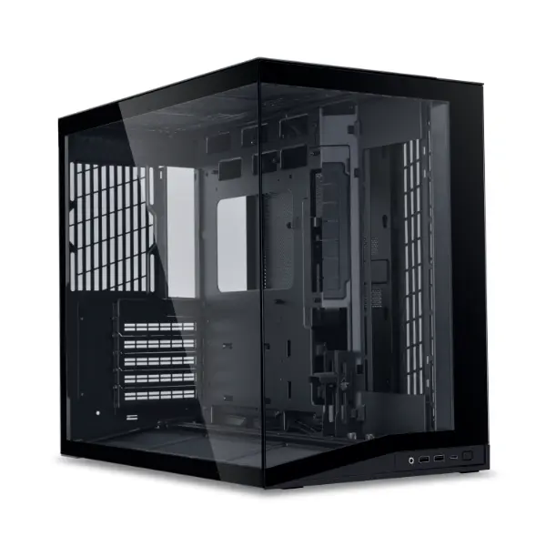 LIAN LI O11 Dynamic Mini V2 Mid-Tower PC Case | Pillarless Dual-Chamber Tempered Glass Chassis, Native ATX PSU & Back-Connect Motherboard Support, 10° Slanted Bottom Airflow & Dual 360mm/280mm Radiator Capacity