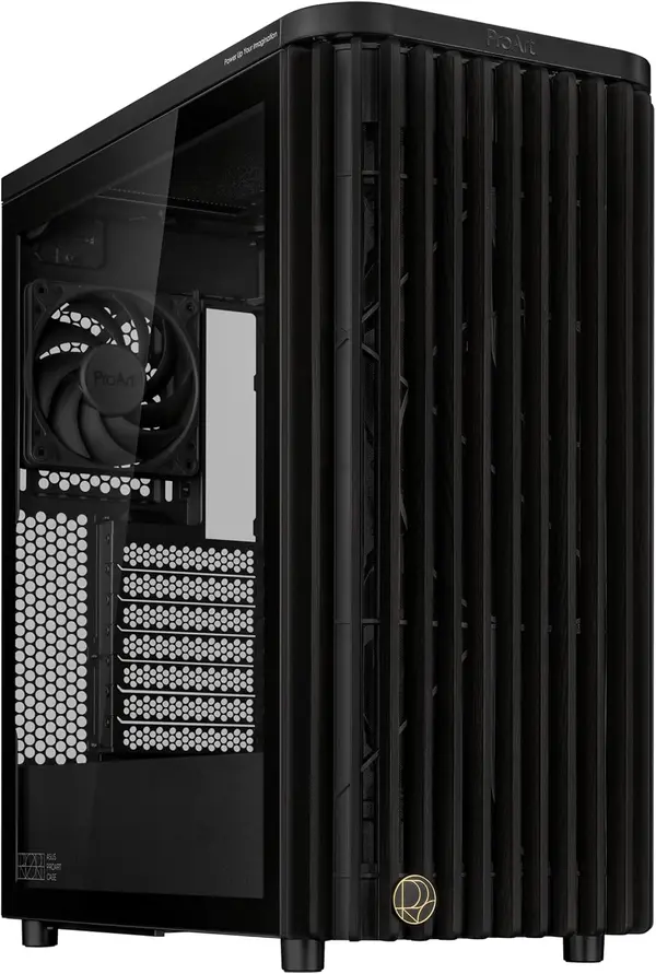 ASUS ProArt PA401 Wood Edition ATX PC Case (Metal Panel) | FSC® Certified Ash Wood Front Panel, Dual 160mm + 120mm PWM Fans Pre-Installed, 20Gbps USB Type-C & Tool-Free Builder Design