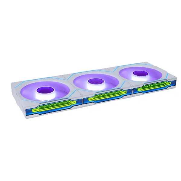 LIAN LI UNI FAN SL-INF Wireless 120mm ARGB PWM PC Cooling Fan 3-Pack with L-Wireless Controller (white) | Cable-Free Interlocking Daisy-Chain System, 2.4 GHz L-Wireless Sync, Triple-Zone Infinity Mirror RGB & FDB Bearings