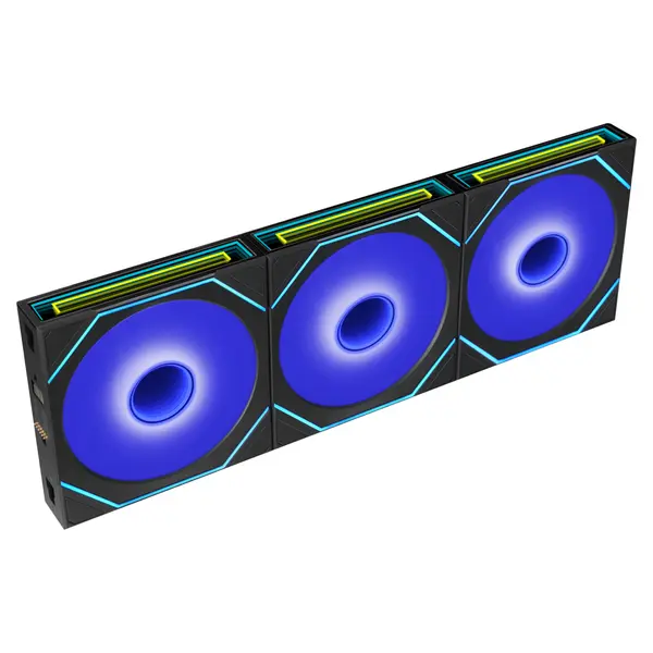 LIAN LI UNI FAN SL-INF  Reverse 120mm ARGB PWM PC Cooling Fan 3-Pack with L-Wireless Controller | Dual-Sided Frame Design, 2.4 GHz L-Wireless Sync & Motherboard Dual-Mode Control, Triple-Zone Infinity Mirror RGB & FDB Bearing