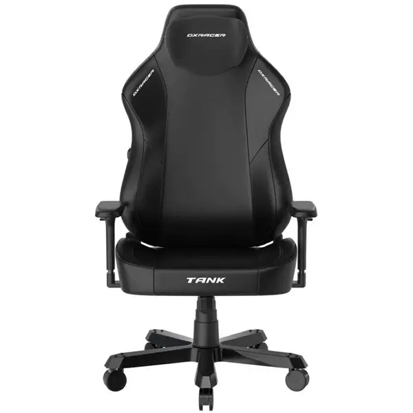 DXRacer Tank Series Heavy-Duty Big & Tall Ergonomic Gaming Chair (All Black) | Model: TS29/N (OH/TS29/N), Heavy-Duty Reinforced Steel Frame, High-Density Cold-Cure Mold Shaping Foam, Breathable PVC Leatherette, 4D Multi-Directional Armrests, Multi-Fu