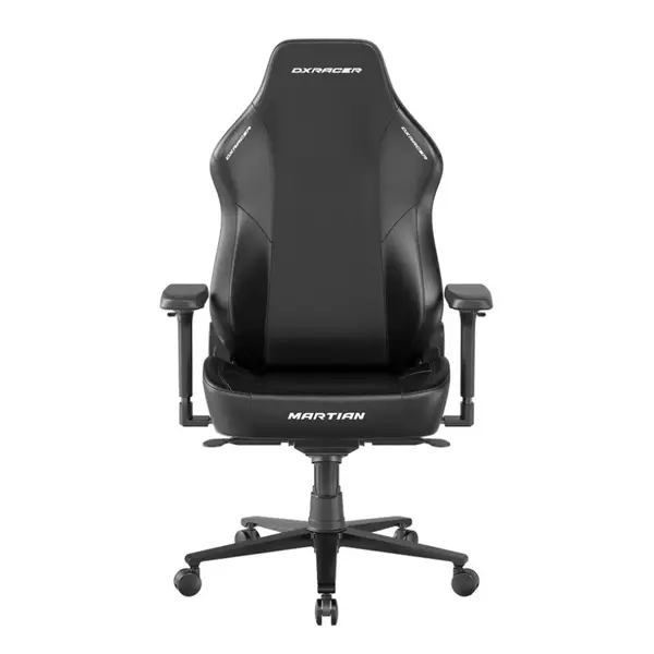 DXRacer Martian Series Luxury Ergonomic Gaming Chair (Size XL / All Black) | Model: GC/XLMT24LTA/N, Spacecraft-Inspired Full Aluminum Back Spine & Skeleton, Premium Breathable Leatherette & Cold-Cure Foam, Integrated Adaptive Dynamic Lumbar Support, 