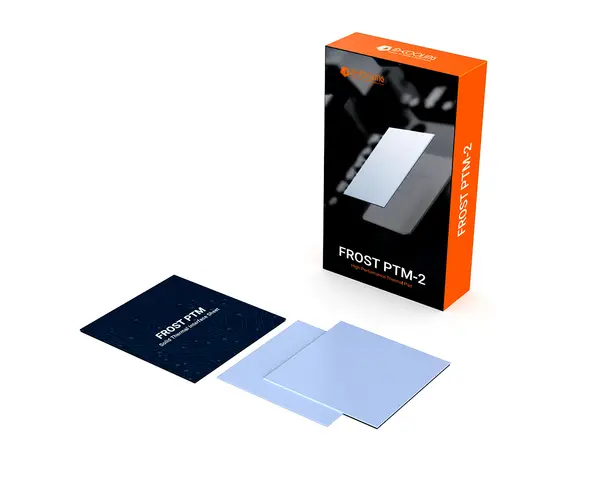 ID-COOLING FROST PTM-2 Phase-Change Thermal Pad (2-Pack / 40x40x0.2mm) | Model: FROST PTM-2, 8.5 W/m-K High Thermal Conductivity, 0.04 ℃-cm²/W Low Thermal Impedance, Advanced Phase-Change Material (Solid-to-Conformal Transition)