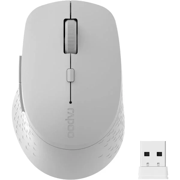 Rapoo M300 Silent Multi-Mode Wireless Optical Mouse (White / Light Grey)
