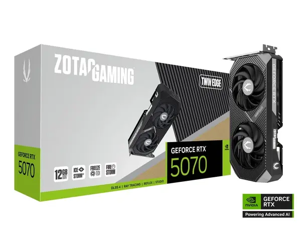 ZOTAC GAMING GeForce RTX 5070 Twin Edge OC 12GB GDDR7 (Black Edition)